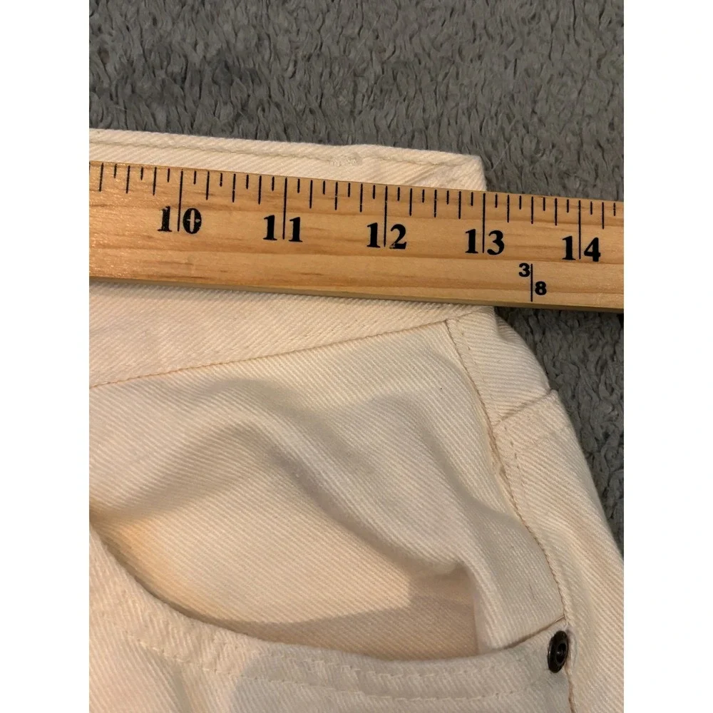 Liz Claiborne Lizwear Jeans Cream Off White High Rise Straight Leg Classic Fit 4